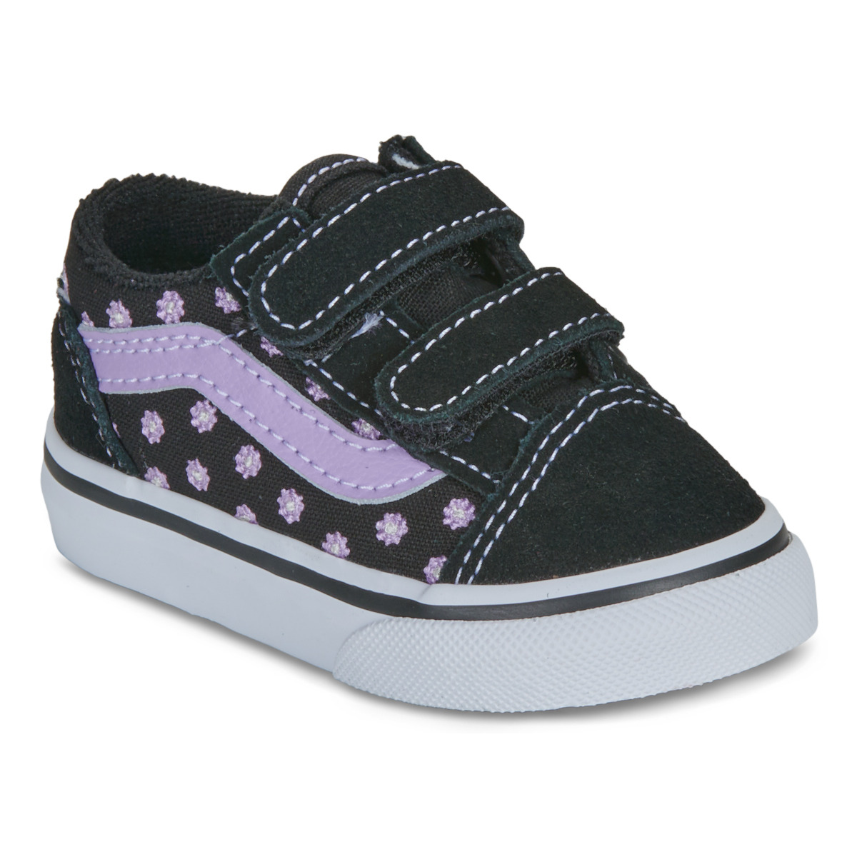 Vans - Old Skool V FLORAL EMBROIDERY PURPLE - Black / Violet