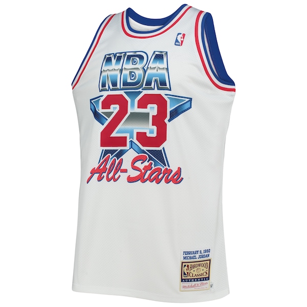Men's Eastern Conference Michael Jordan White Hardwood Classics 1992 NBA All-Star Game Authentic Jersey