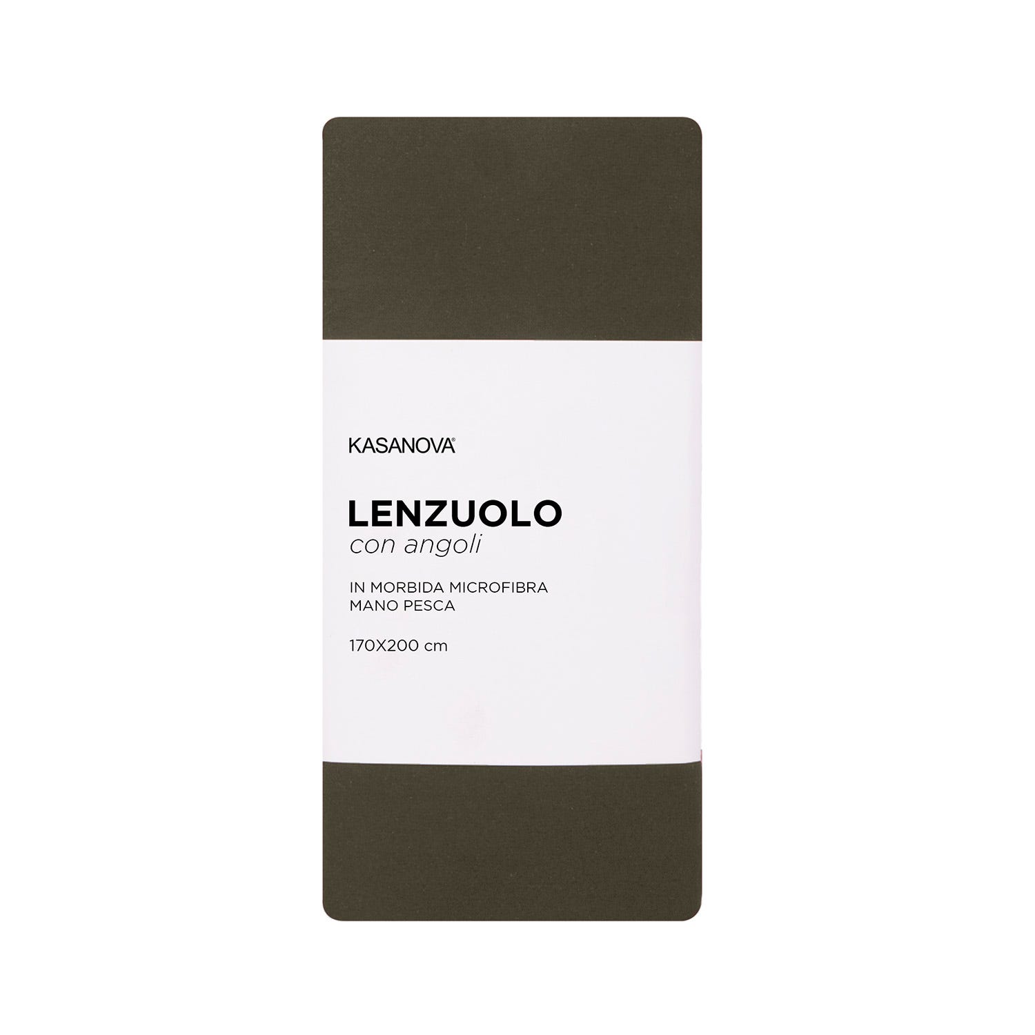 Lenzuolo matrimoniale con angoli in microfibra mano pesca marrone scuro