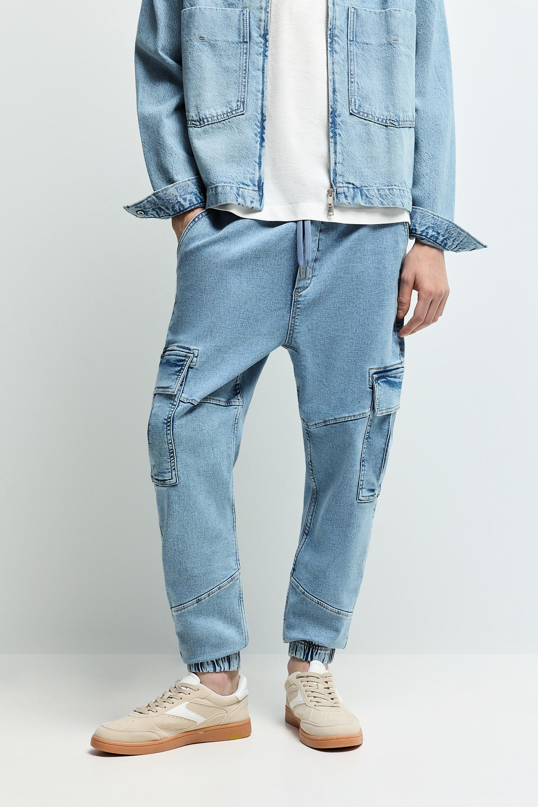 Jeans jogger cargo fleece