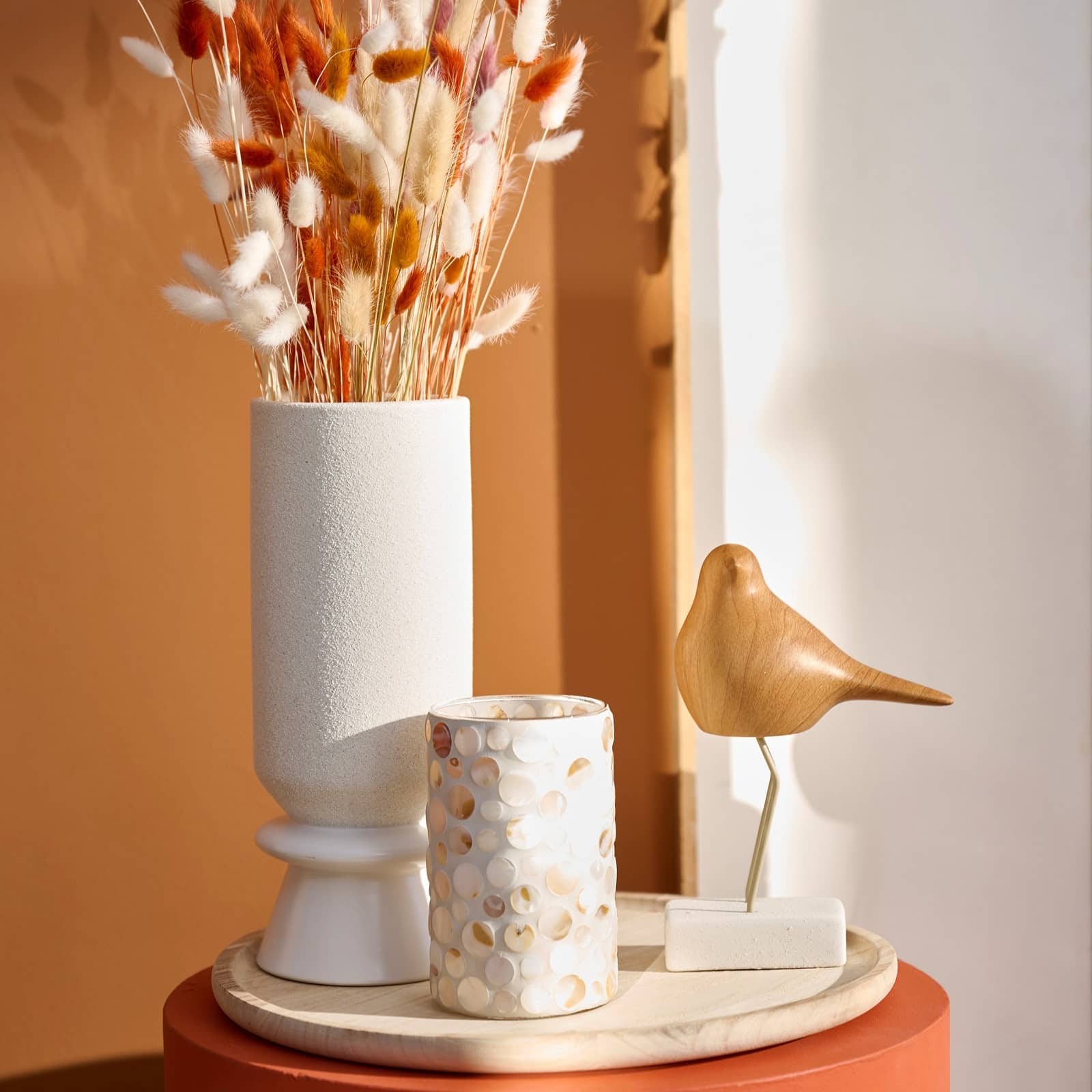 Vase Mandy Weiß, ⌀ 11.5 cm, H 300 mm