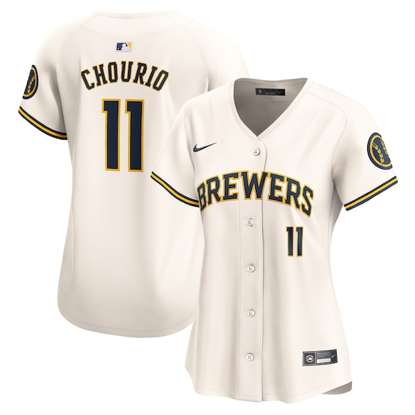 Jackson Chourio Milwaukee Brewers Nike Women's Home Limited Player Jersey - Cream