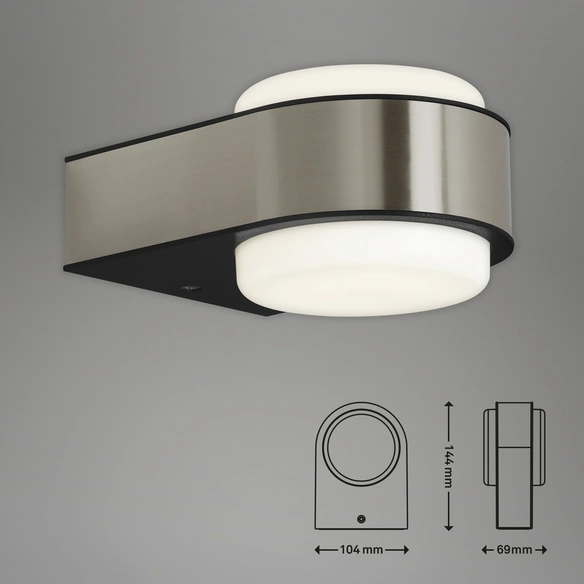 LED-Außenwandleuchte, BxH: 10,4 x 6,9 cm, 6,5 W