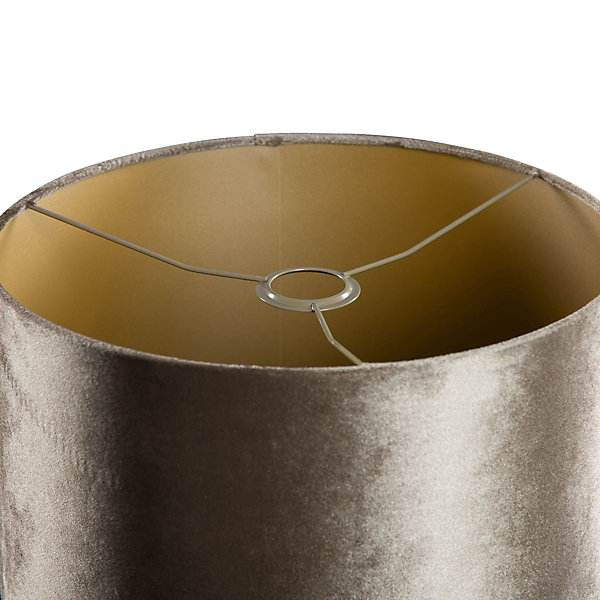 Abat-jour en velours bronze avec intérieur doré 35/35/20