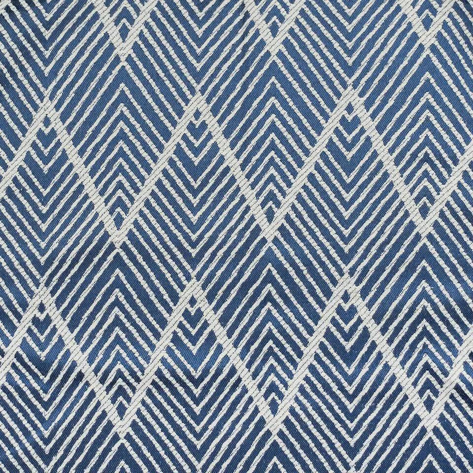 QUVIO Tafelkleed - 200 x 135 cm - Grafische print - Katoen - Grijsblauw