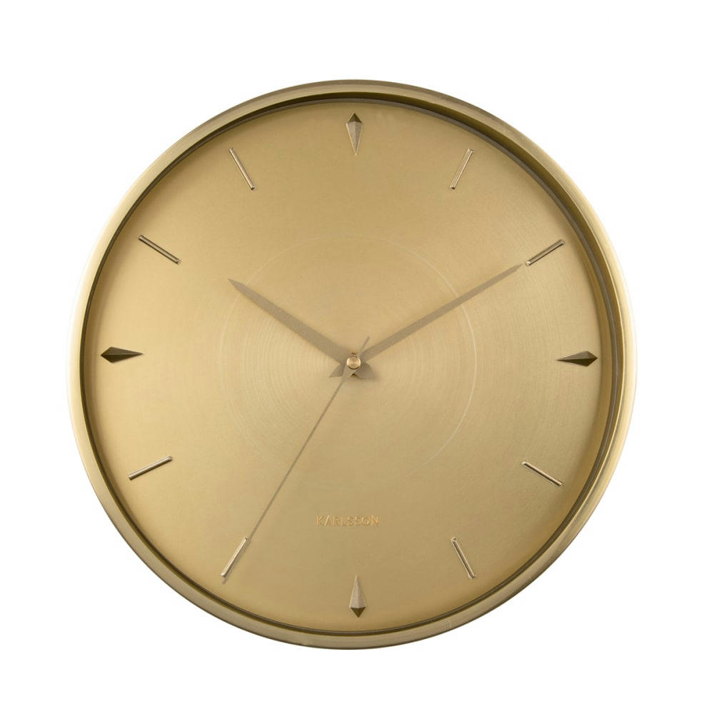 - Horloge murale aluminium doré D30cm