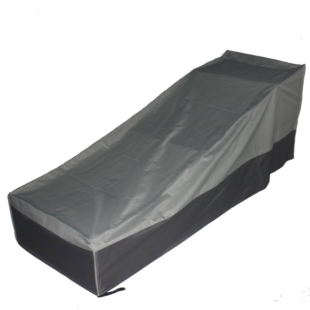 TRIPEL Outdoor/Patio Chaise Lounge Cover, Water Resistant, UV Protected, Grey, 80x27-in