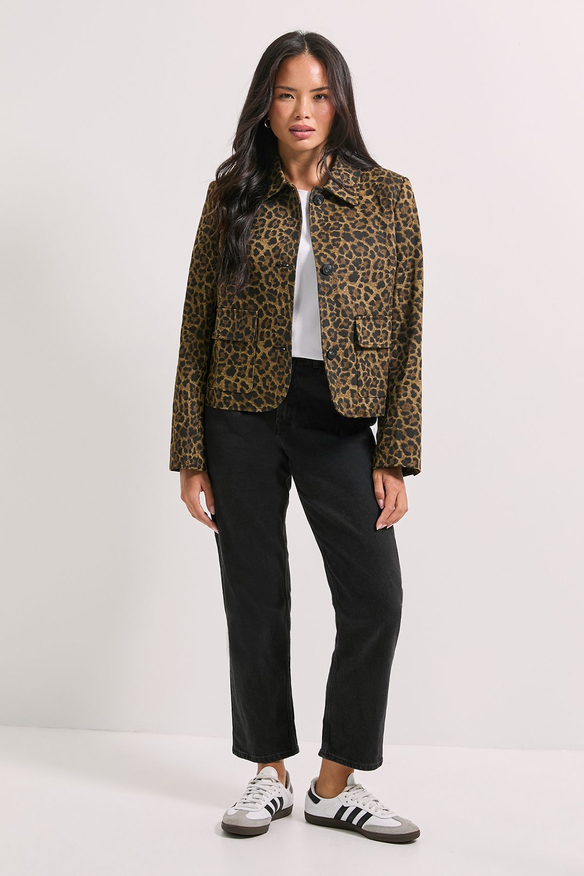 Dorothy Perkins Animal Print Pocket Detail Jacket