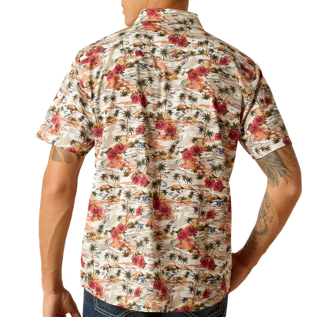 Мужская рубашка Ariat Hakeem Retro Fit с коротким рукавом и застежкой на кнопках