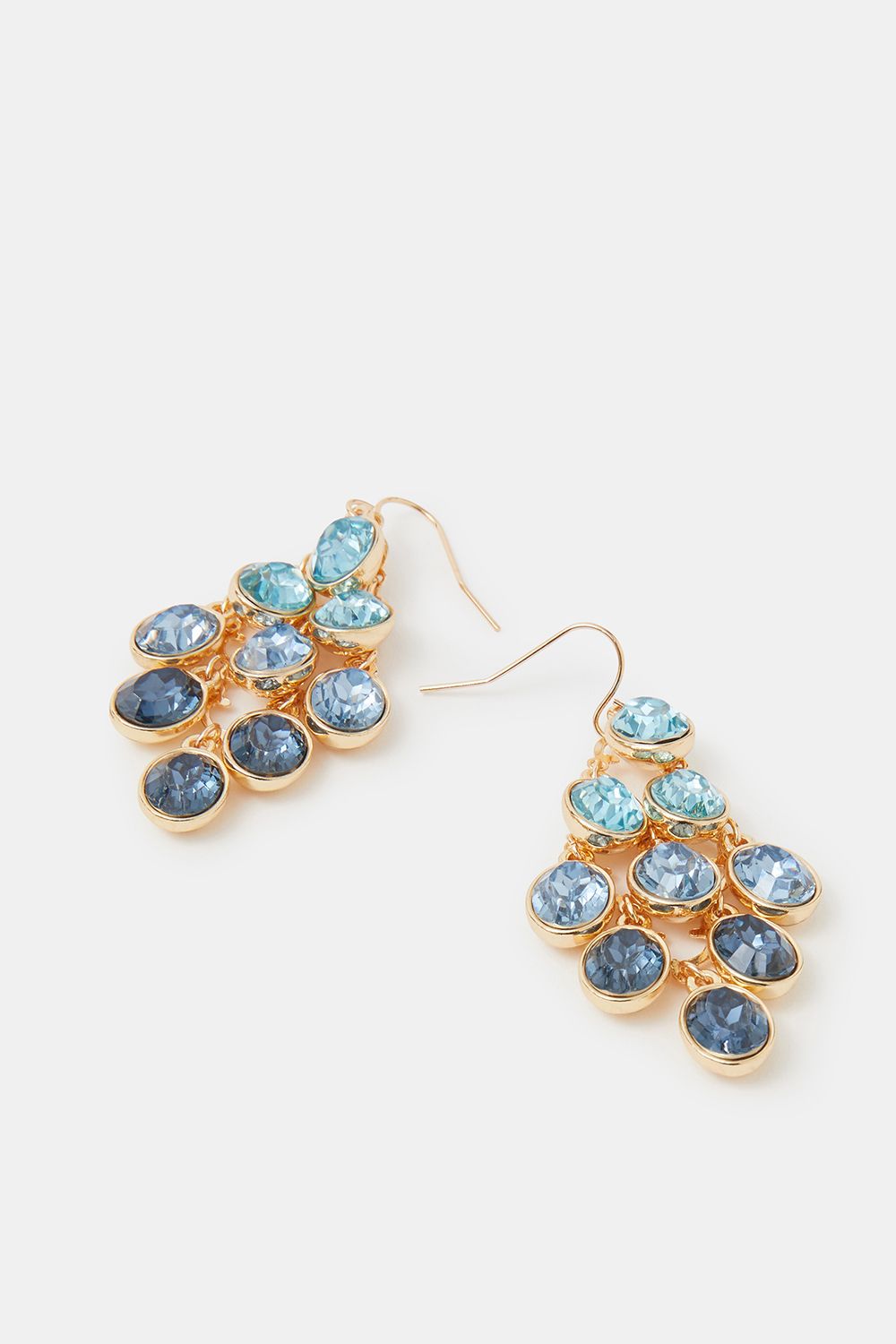 Accessorize Ombré Cascading Gemstone Drop Earrings