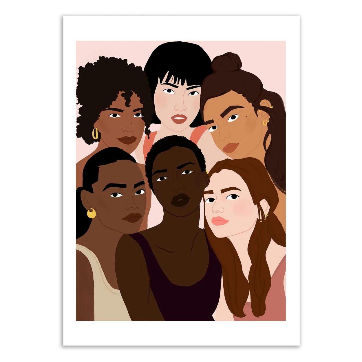 CÉLESTE WALLAERT - BEAUTY EVERYWHERE - Affiche d'art avec Cadre bois noir - 50 x 70 cm