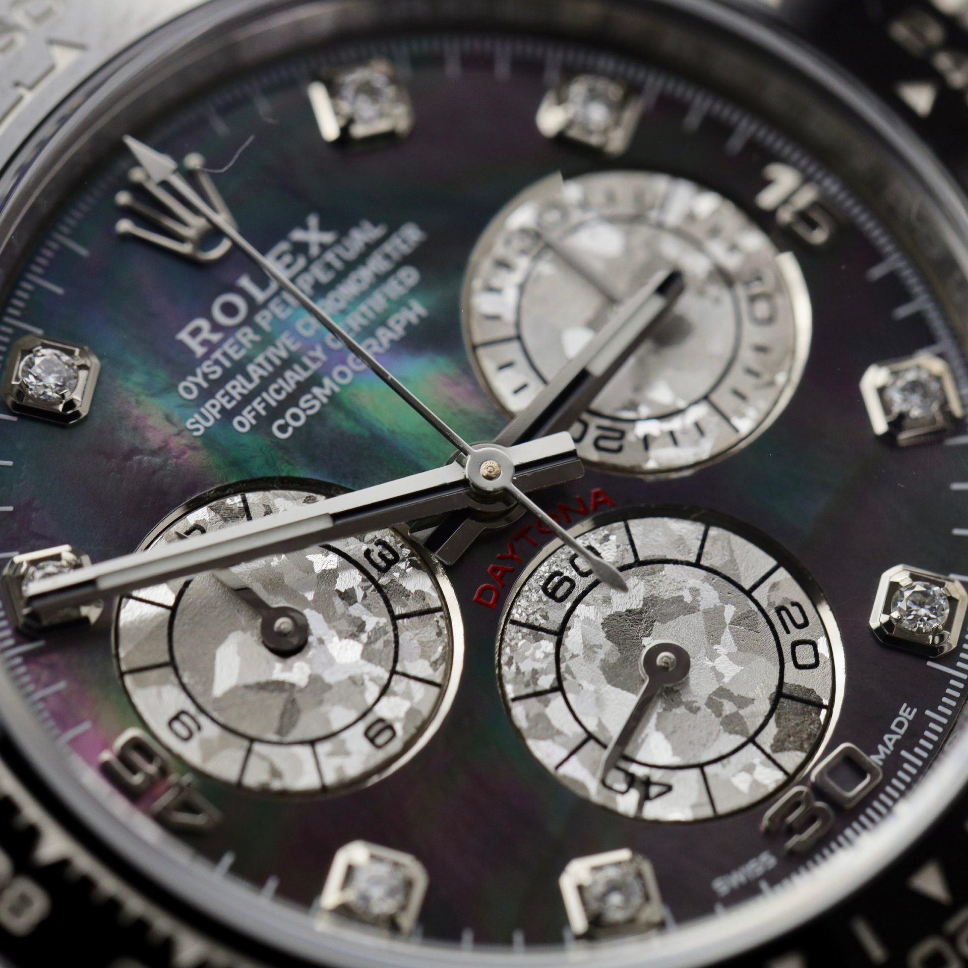 Rolex Daytona 904L Steel Dark MOP Dial With Diamonds 40mm Oysterflex Super Clone