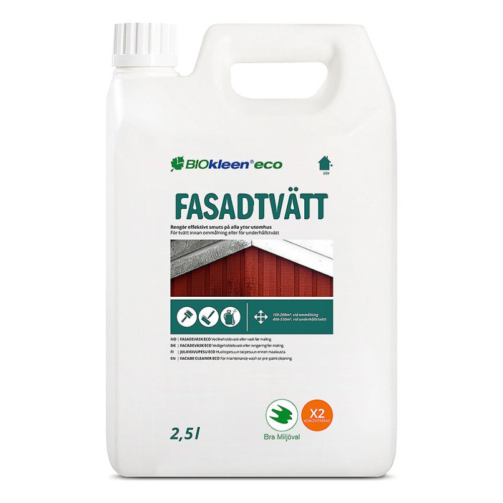 FASADEVASK BIOKLEEN MILJØMERKET 2,5L