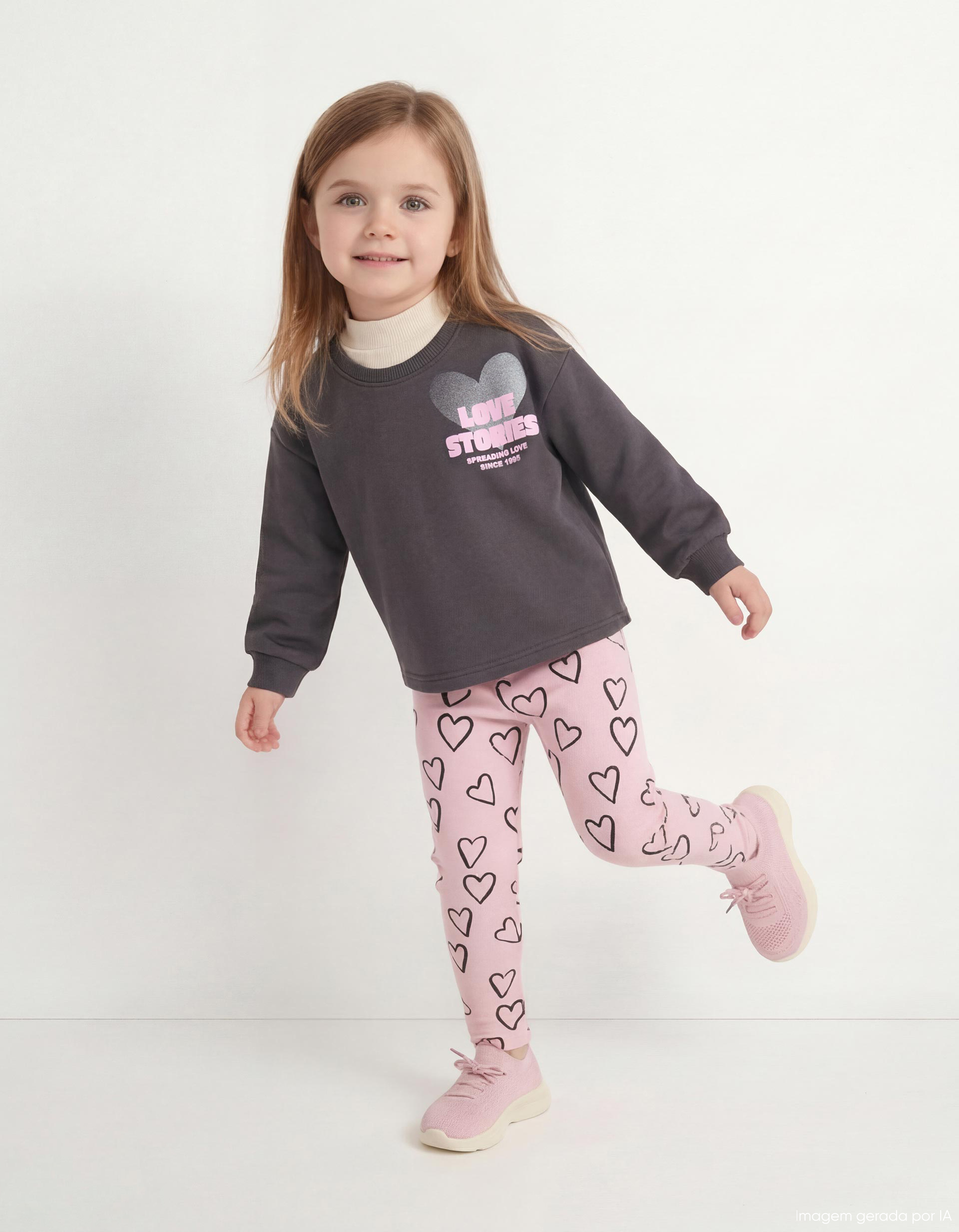 Conjunto de Jogging, Menina, Cinzento Escuro