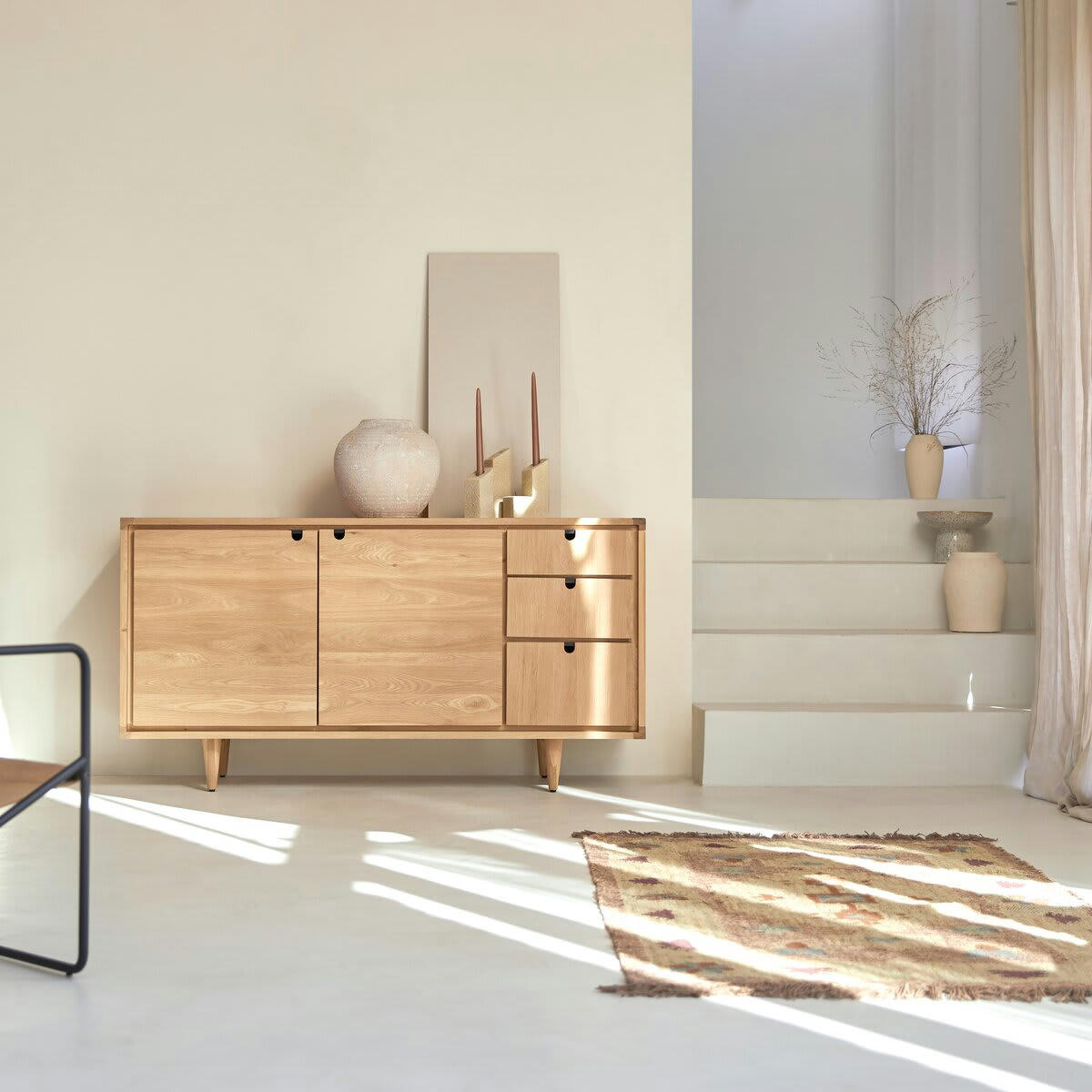 JONÀK - Buffet en chêne massif 145 cm