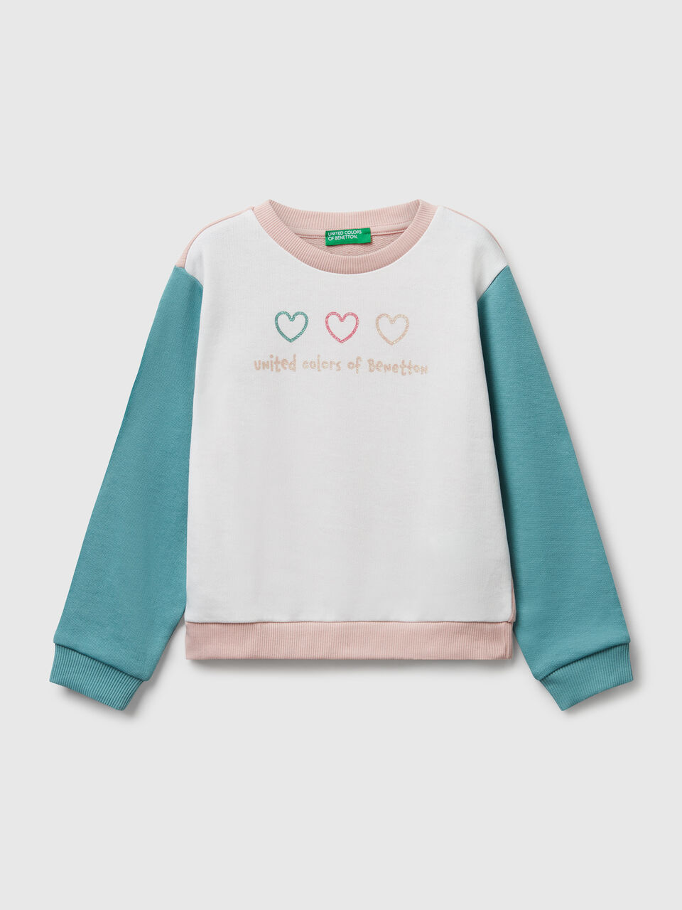 Sweatshirt with glittery print