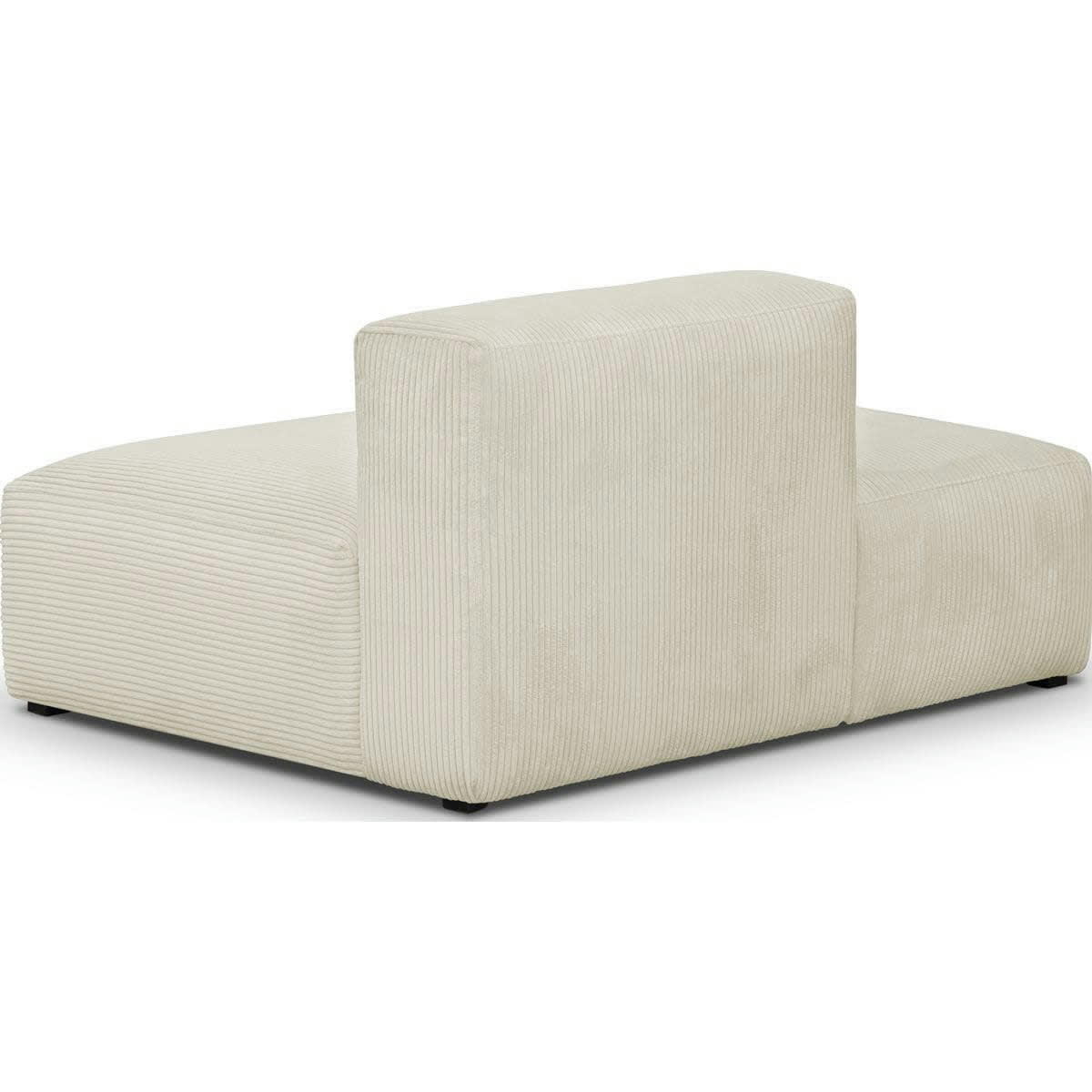 MODULO - Module d'angle ouvert à gauche 2 places en velours côtelé beige