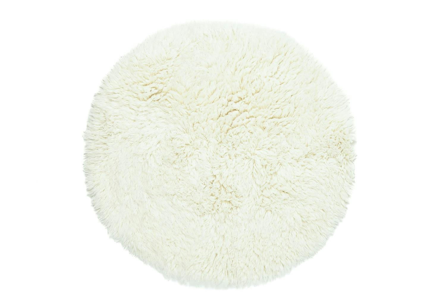 FLOKOS 2450 - Tapis flokati en laine vierge - naturel D200 cm