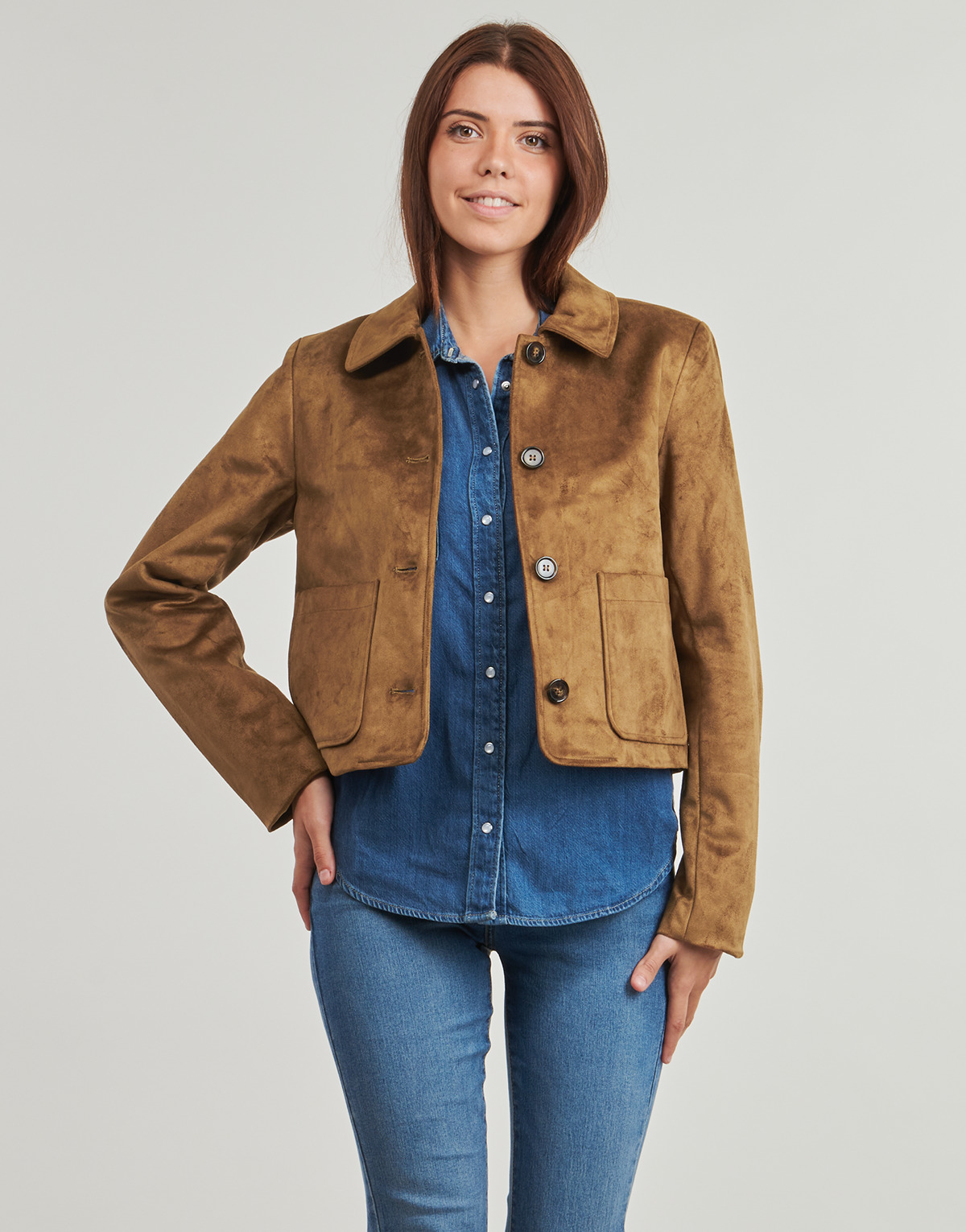 Only - ONLTULIP LIFE FAUX SUEDE - Cognac