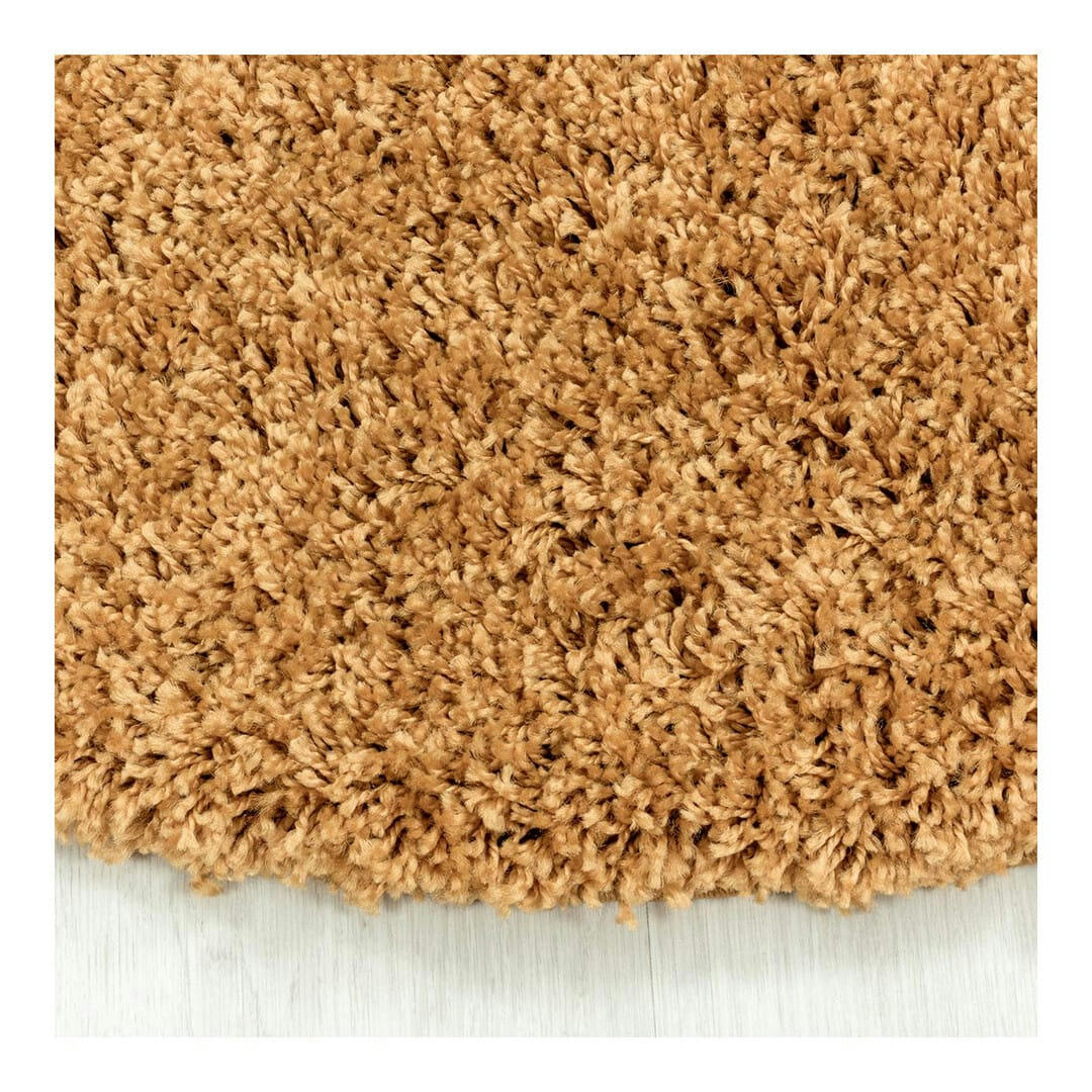 GADOL - Tapis uni design en polypropylène or Ø 120