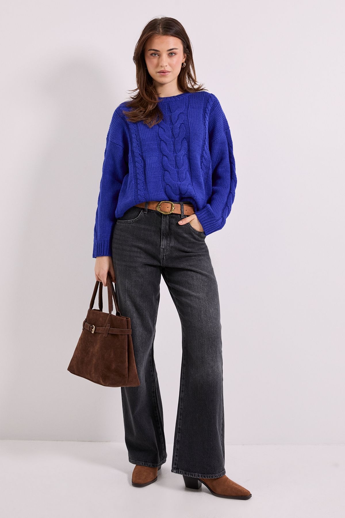 Dorothy Perkins Cable Knitted Crew Neck Jumper