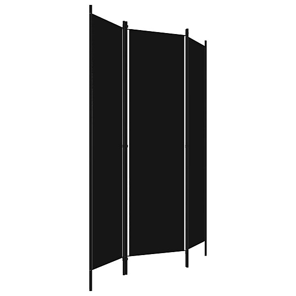 Cloison de séparation 3 panneaux Noir 150x180 cm vidaXL