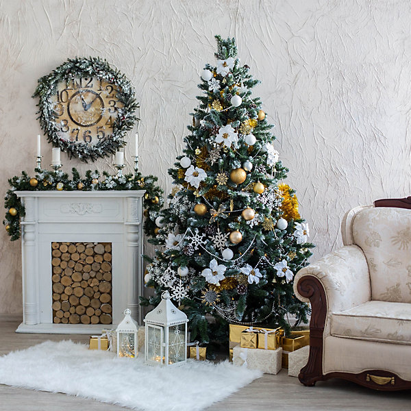 Arbre de Noël 180 cm épais sapin artificiel vert avec 800 branches réalistes