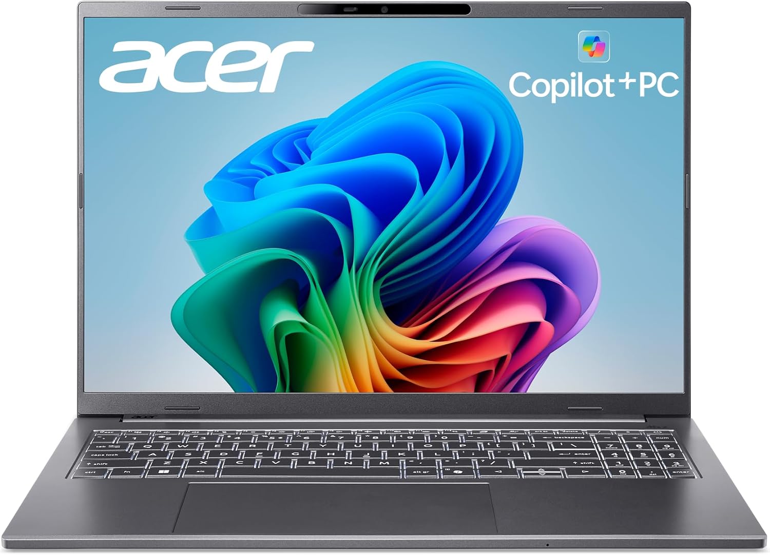 acer Aspire 16 AI Copilot+ PC | 16 WUXGA 120Hz Multi-Touch Display | Snapdragon X X1-26-100 | NPU: 45 Tops - GPU: Up to 1.7 TFLOPs | 16GB LPDDR5X | 512GB PCIe Gen 4 SSD | Wi-Fi 7 | A16-11MT-X669