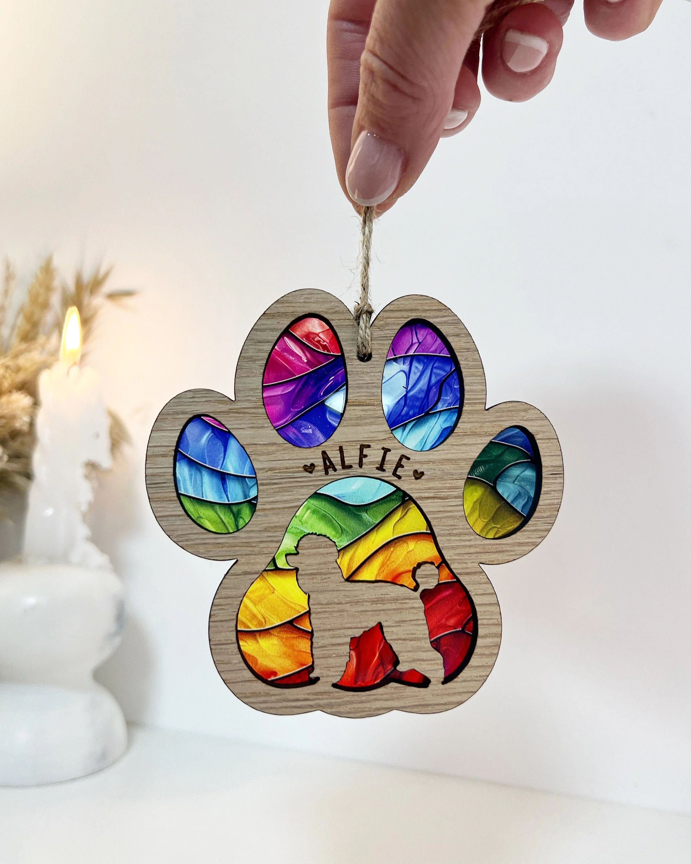 Rainbow bridge dog loss memorial gift, sun catcher, pet sympathy gift, pet loss gift, dog loss memorial gift, dog lover gift, dog sympathy