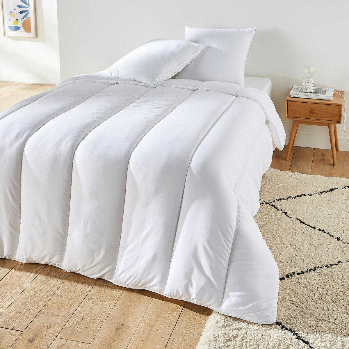Lot couette + oreiller, 1 pers, hiver antiacarien