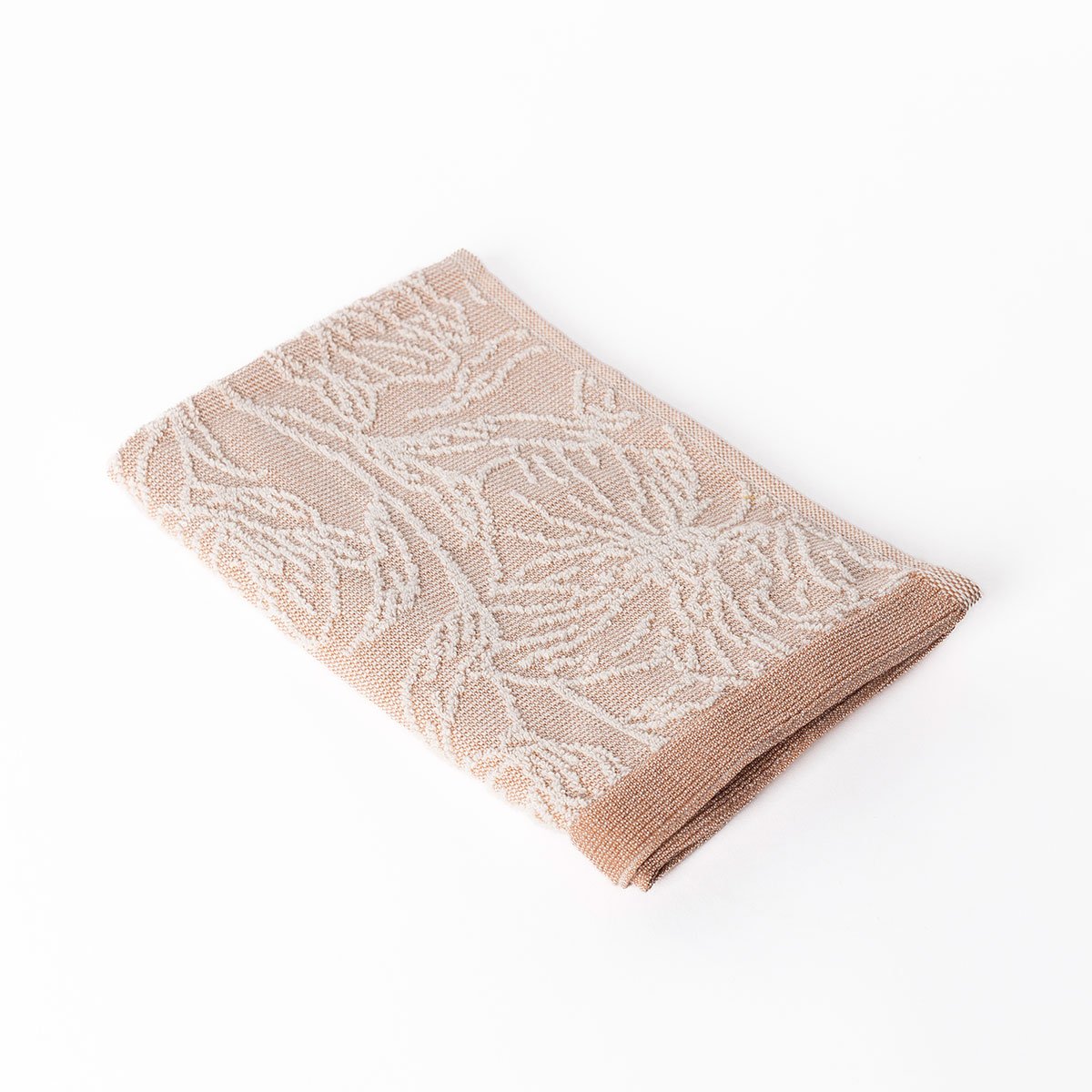 Toalha de mãos SAVANA salmão e cru 50x100cm