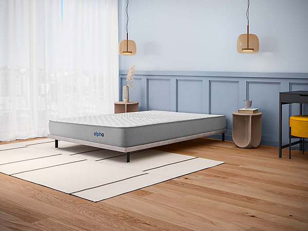 Matelas Ressorts 180x200 Alpha - Mousse HR - Blue Latex - épais 24 cm - 7 zones - Face été/hiver - Mi-Ferme - Couchage Indépendant