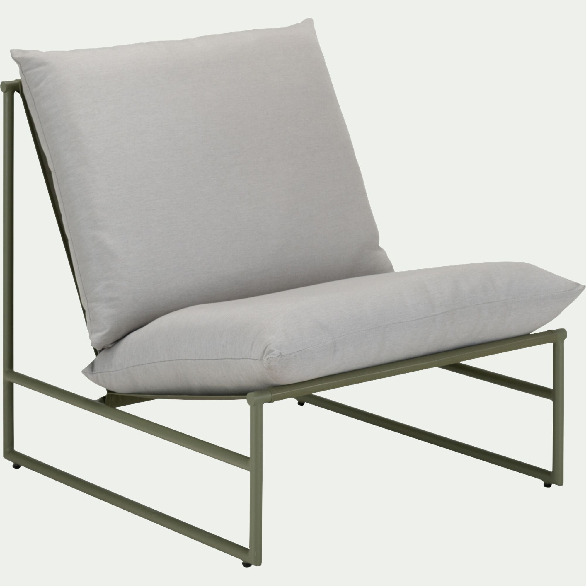 LANTA - Fauteuil de jardin en aluminium - vert cèdre