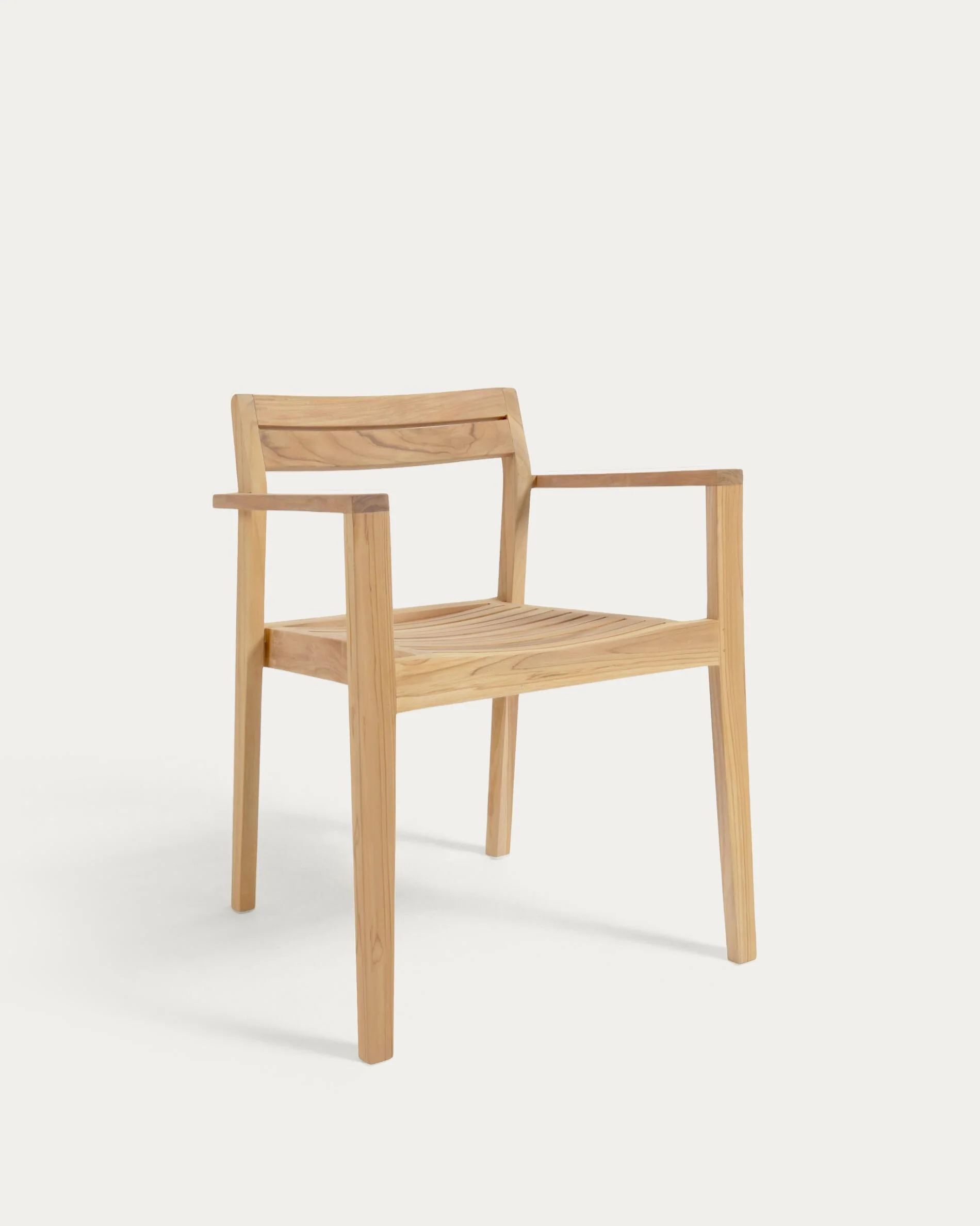 Victoire stackable outdoor chair in solid teak wood