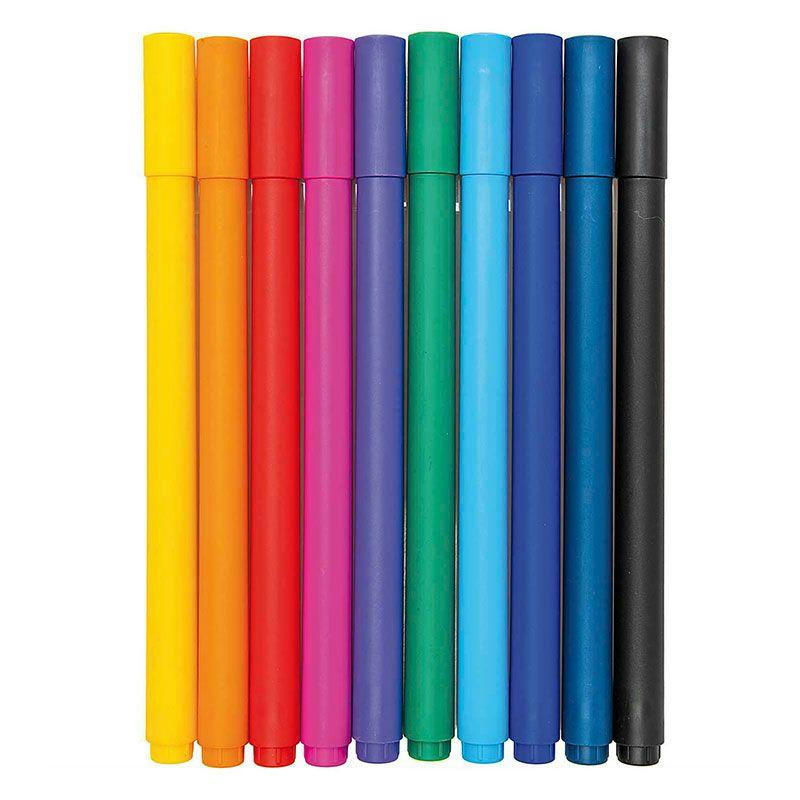 BULLET - Lot de 10 stylos en gel fin pour bullet journal 0,4mm