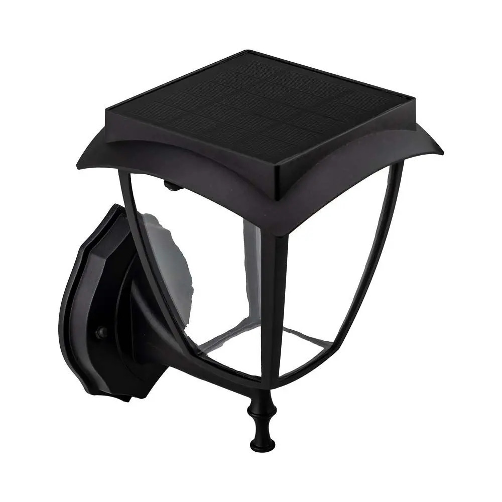 Kinkiet solarny VT-982czarny LED 1x2W 110lm IP44 V-TAC