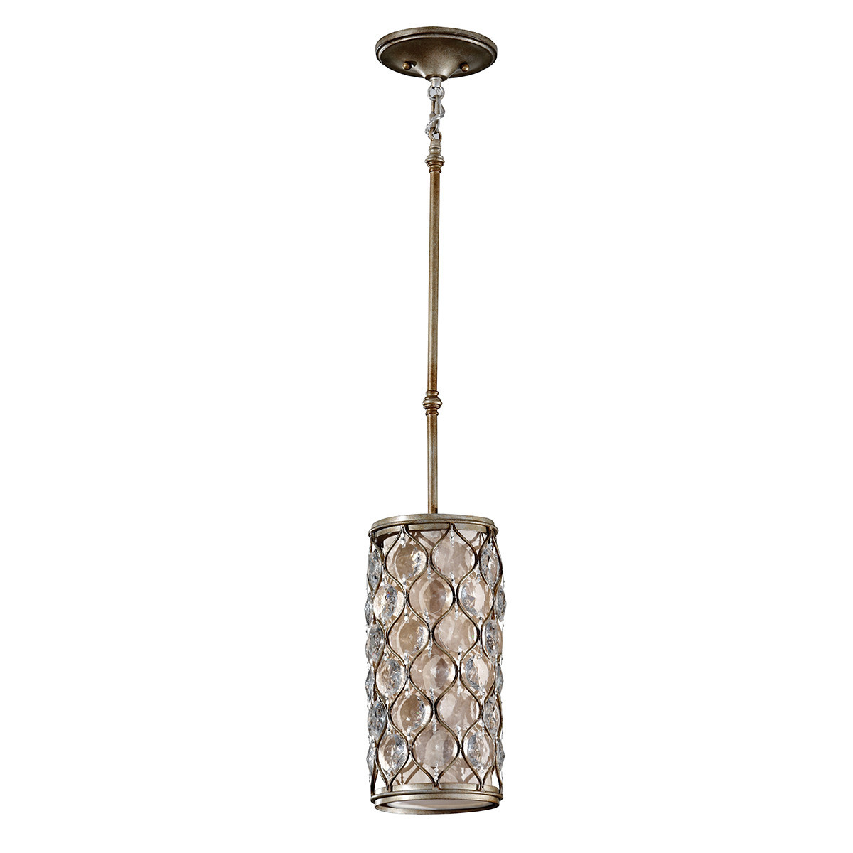 Lampa wisząca oksydowany srebrny Lucia 1xE27x60W Feiss