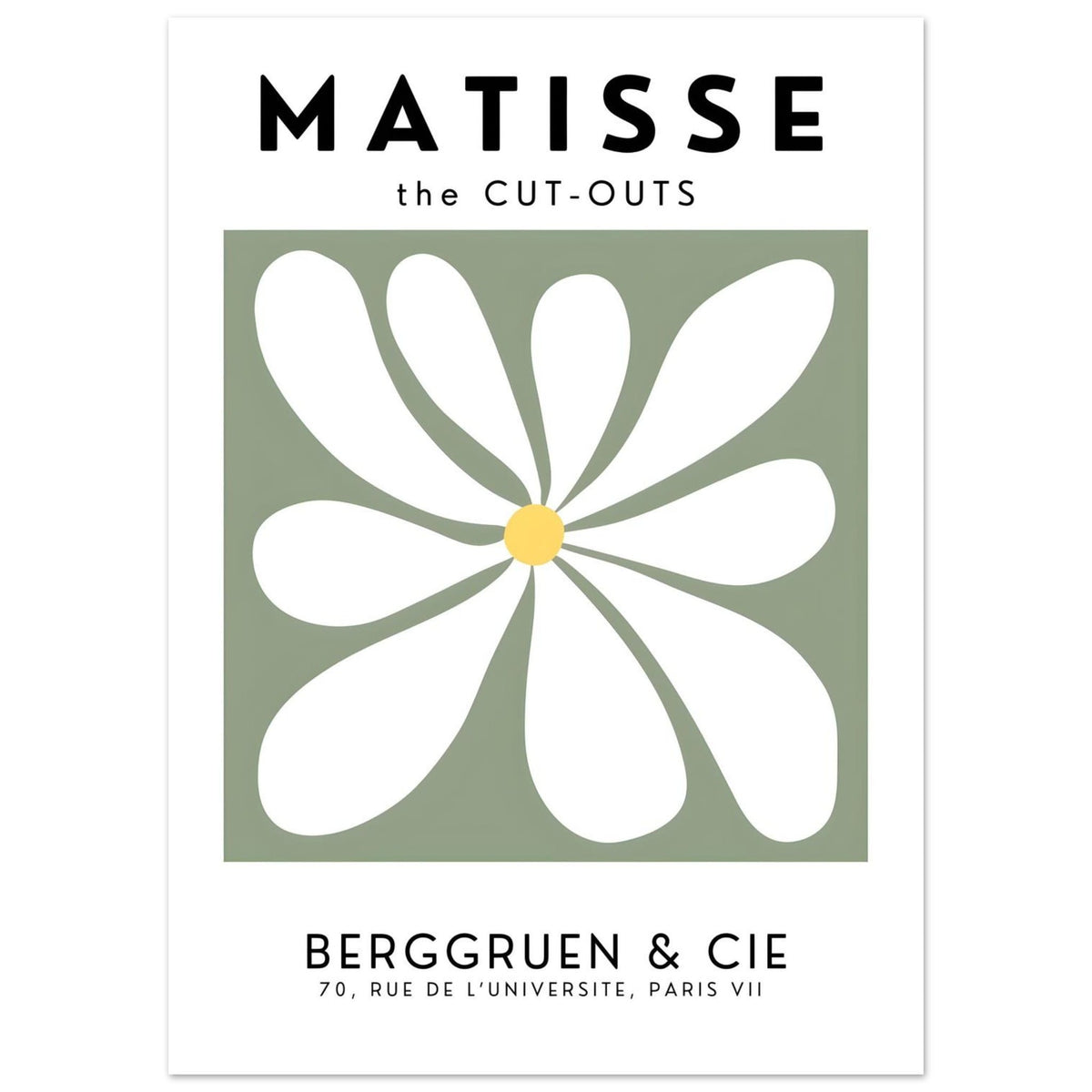 Artfulprints Poster Matisse – Floral motion  - 50x70 cm - Grijs