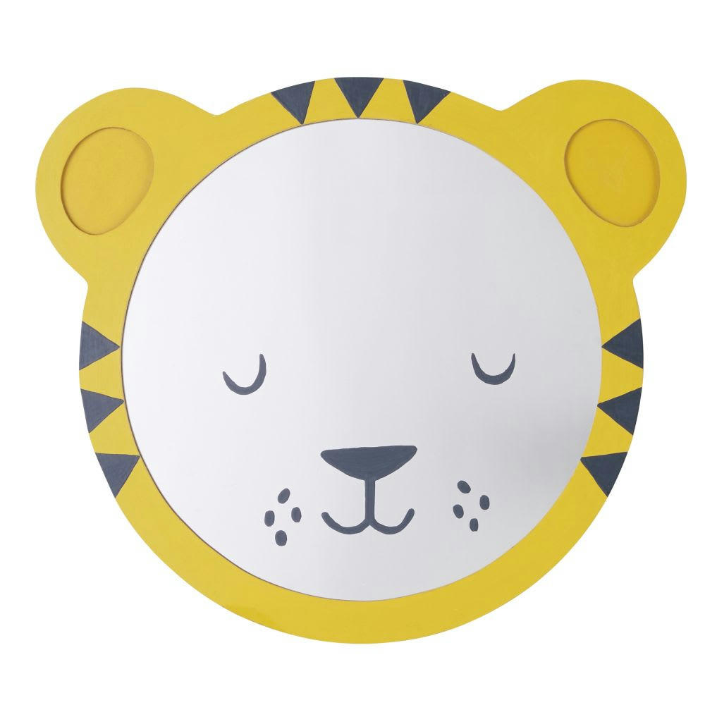 MANI - Miroir tigre jaune et noir 34x31