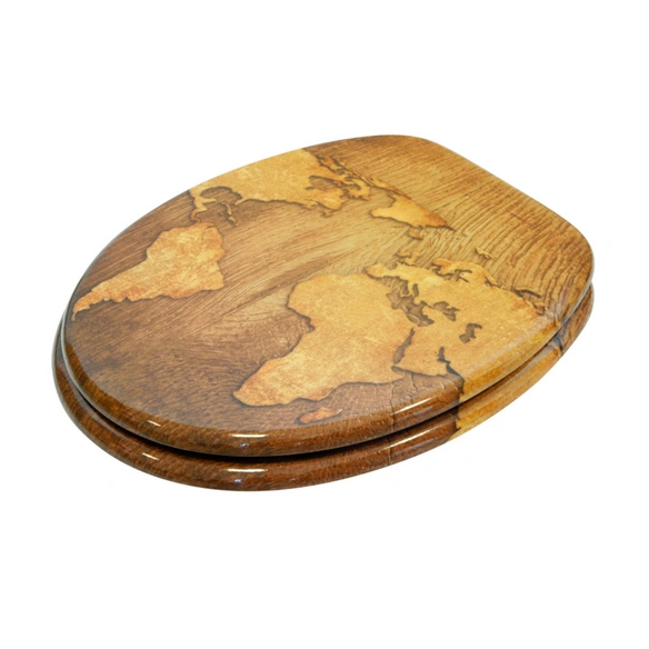 WC-Sitz, BxL: 37,7 x 47 cm, World Map