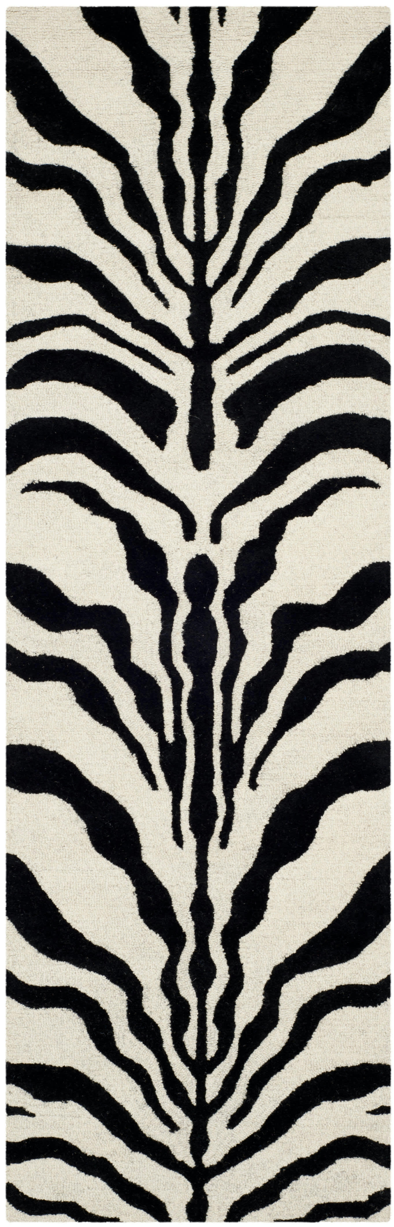 CAMBRIDGE - Tapis de salon interieur en  ivoire & noir, 76 x 244 cm