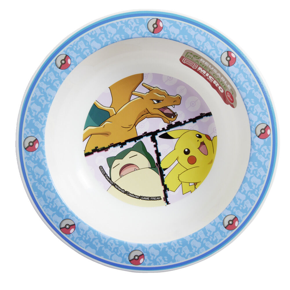 Assiette creuse enfant Pokémon plastique Ø16cm
