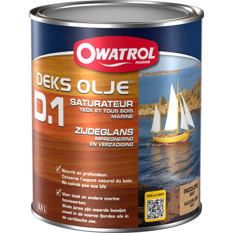 Saturateur pour bois exotique Deks Olje D1 2,5 L OWATROL
