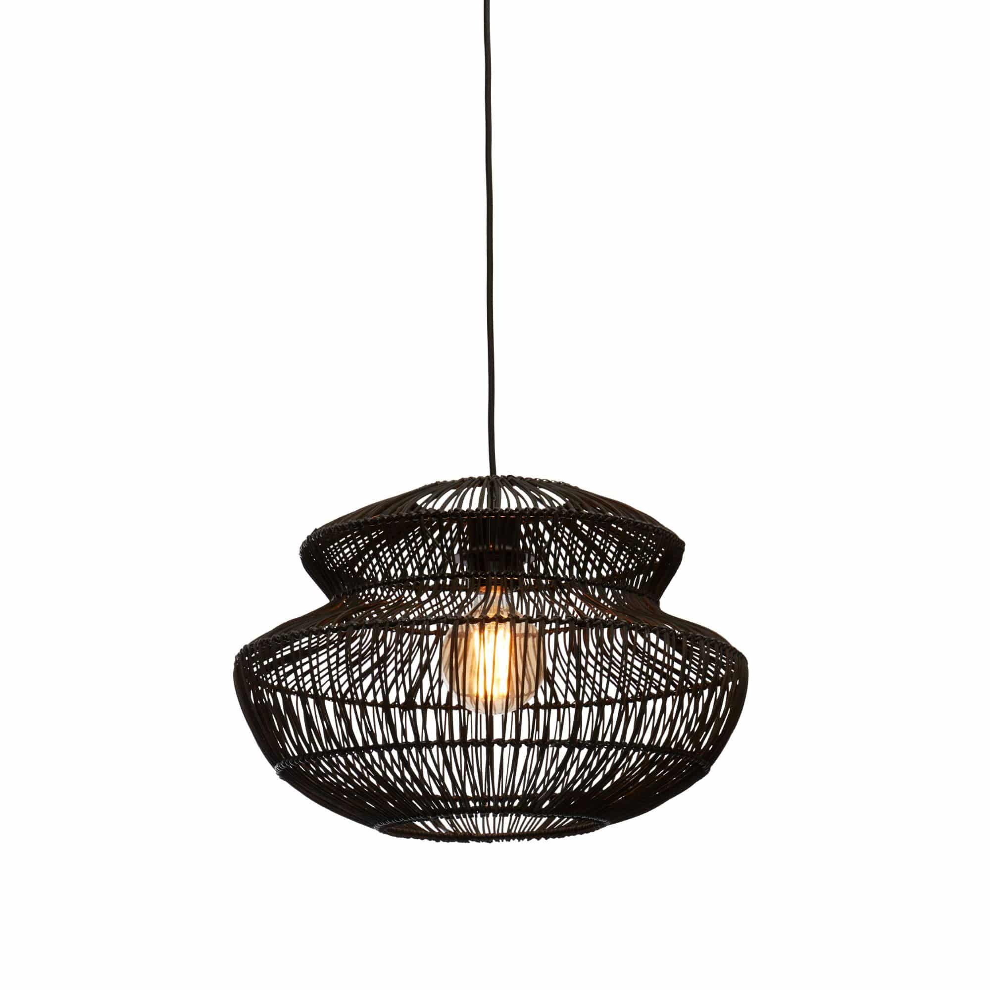 GOOD&MOJO hanglamp Zanzibar - zwart - Ø40cm