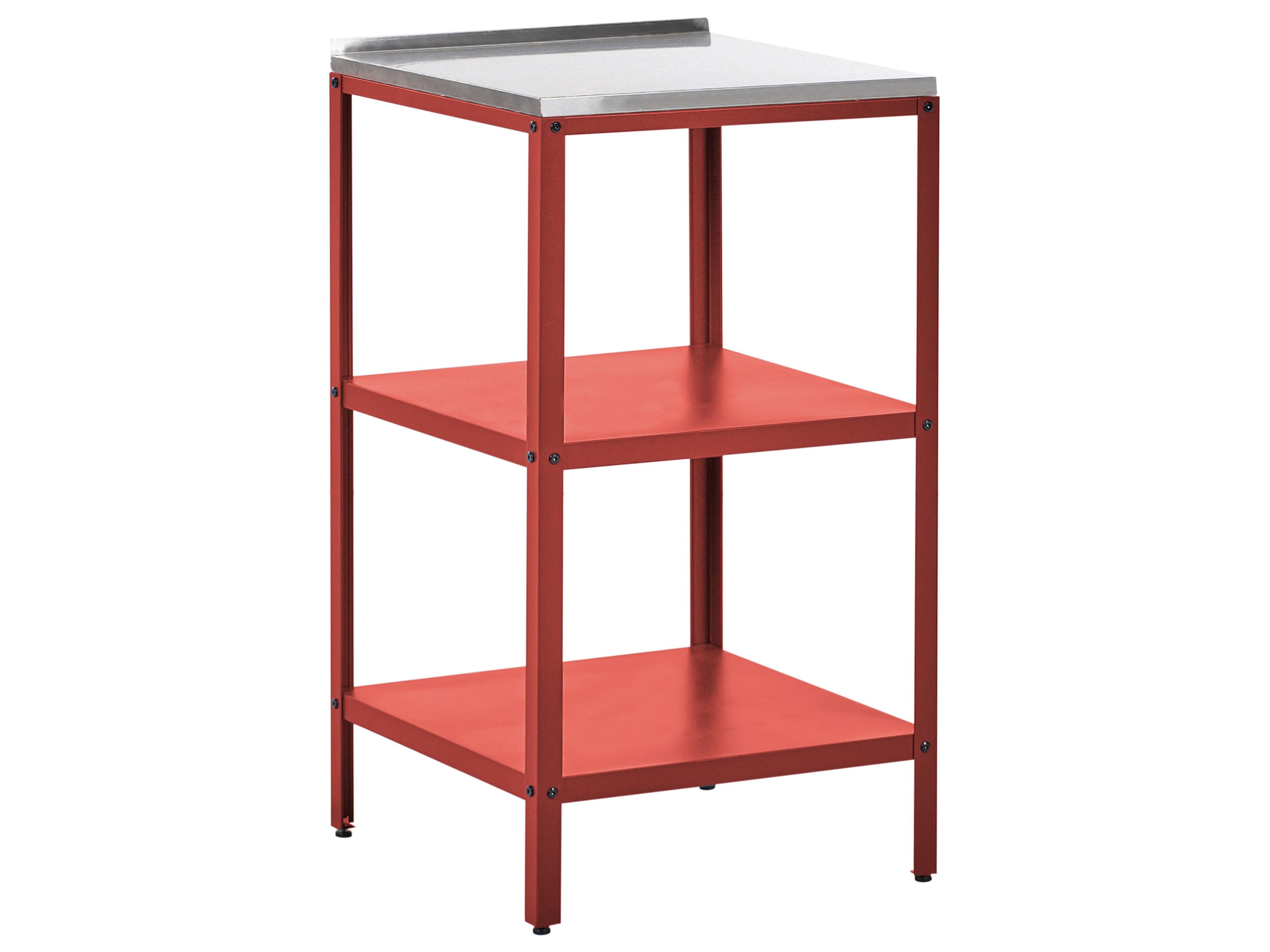 Outdoor Kitchen Cabinet VILAMA Metal Red
