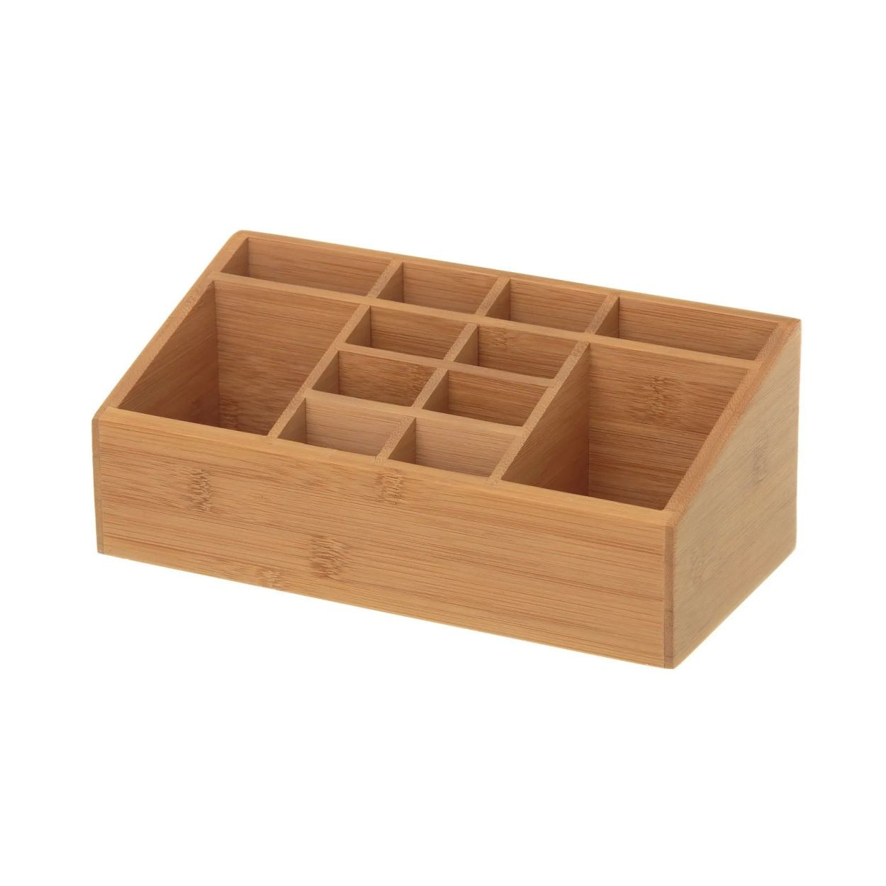 Organizer bambusowy na kosmetyki 25x13x10 cm brązowy