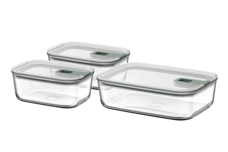 EasyClip set glazen vershouddozen 3-delig (2x 700 ml   1x 1500 ml) - Nordic sage