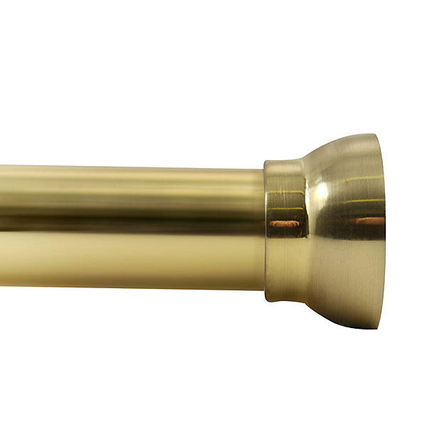 Barre de rideau de douche extensible 125/220 cm sans perçage, doré, Spirella Kreta