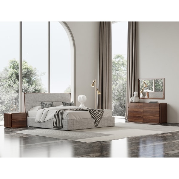 Modrest Dustin Modern Walnut Nightstand