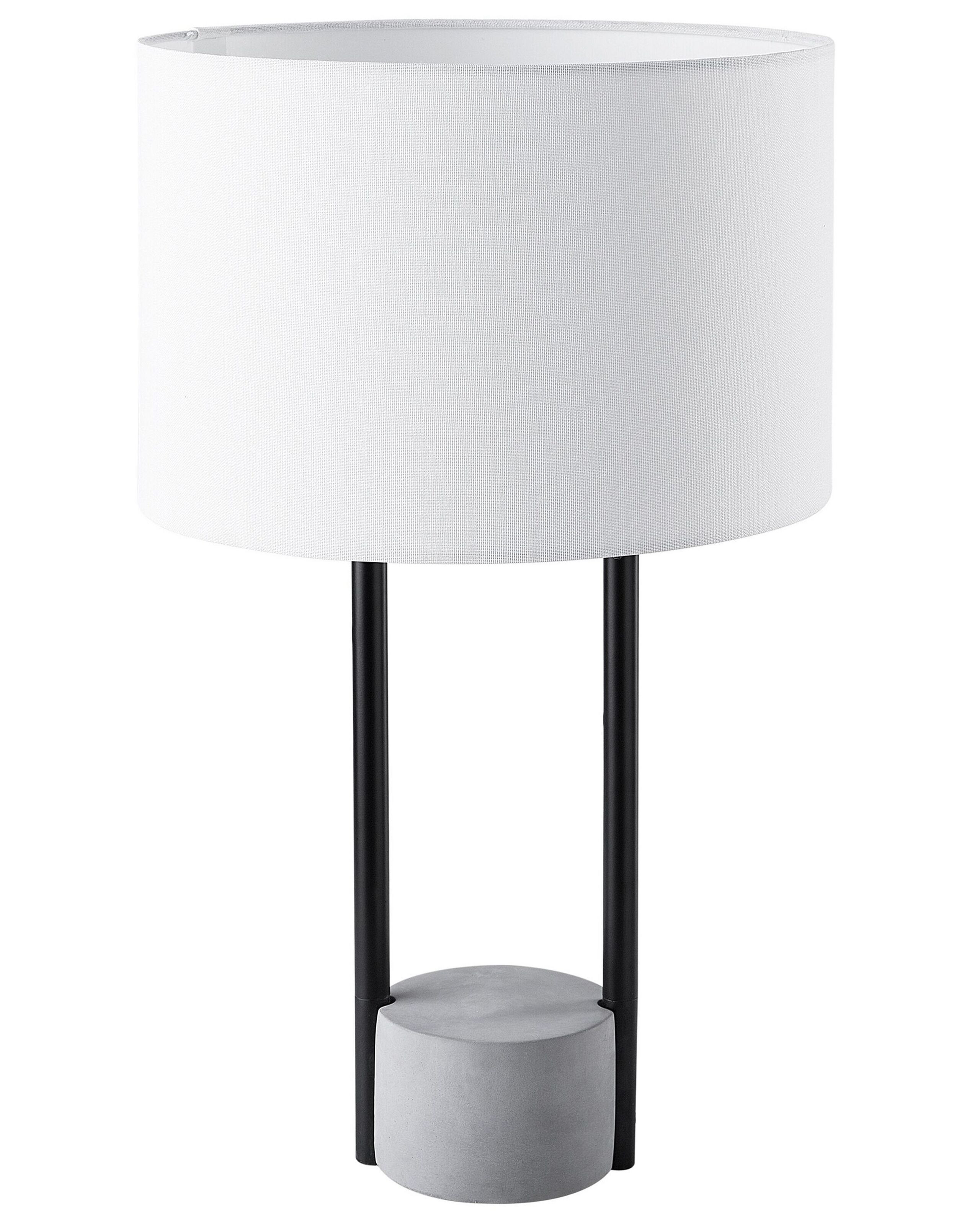 Lampa stołowa nocna beton biała
